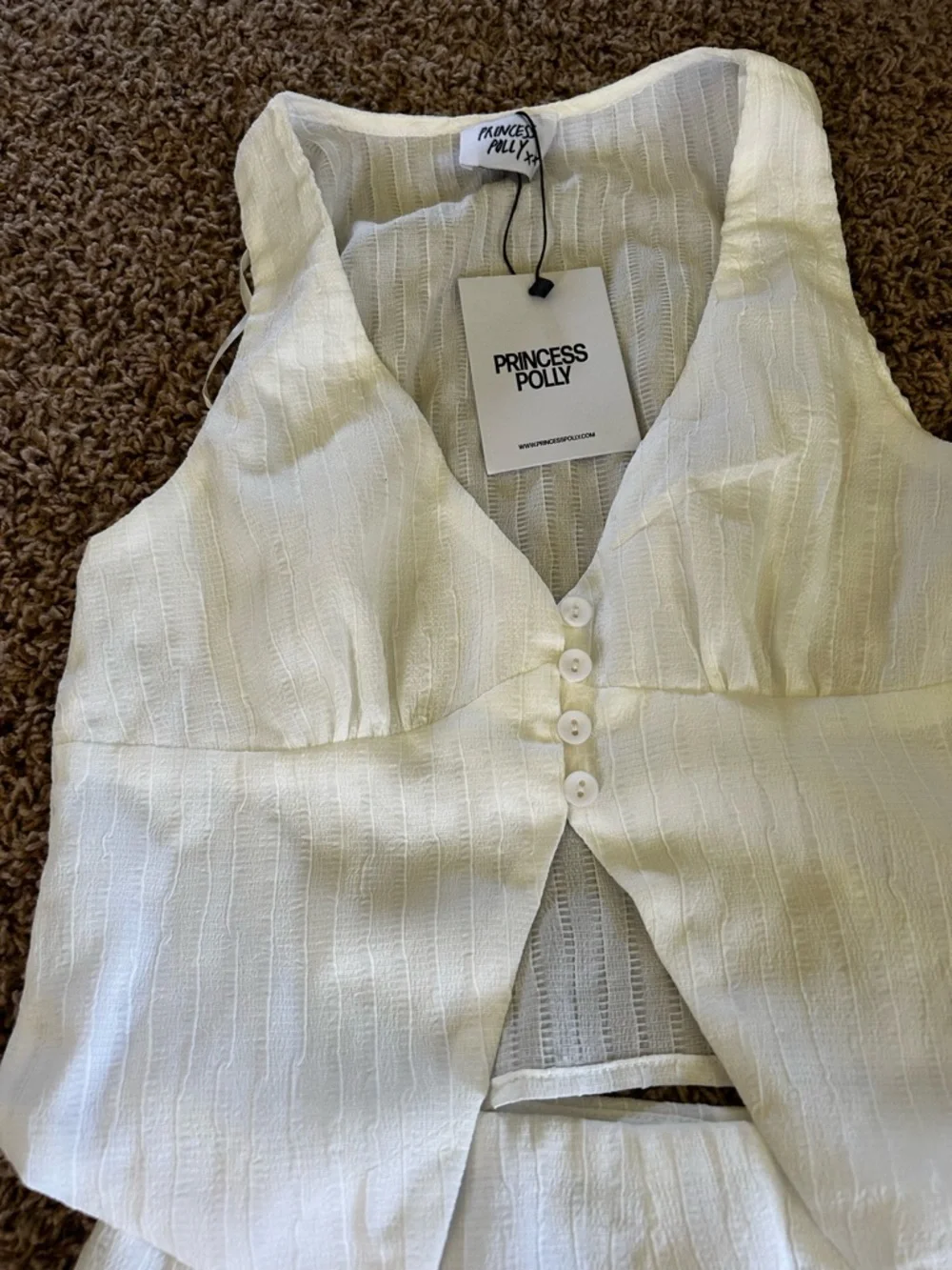 Princess Polly Ivory Two-Piece Mini Skirt Set - Picture 2 of 4